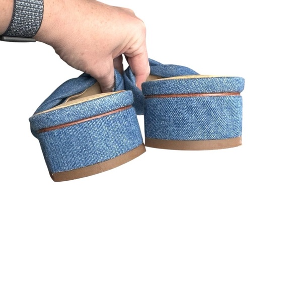 J.McLaughlin - Hannah Denim Braided Slide Sandals Sz 8.5 - Picture 6 of 10